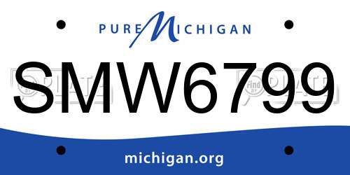 SMW6799 Michigan License Plate