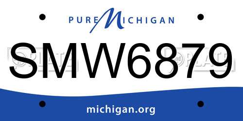 SMW6879 Michigan License Plate