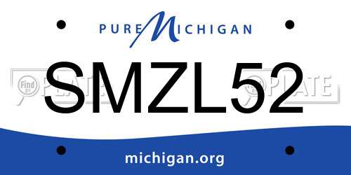 SMZL52 Michigan License Plate