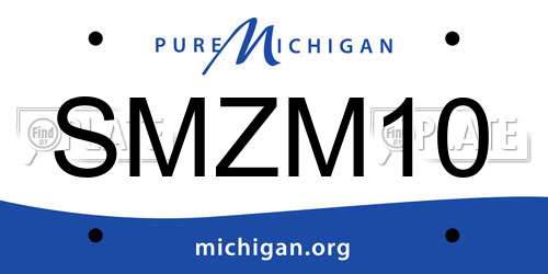 SMZM10 Michigan License Plate