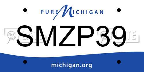 SMZP39 Michigan License Plate