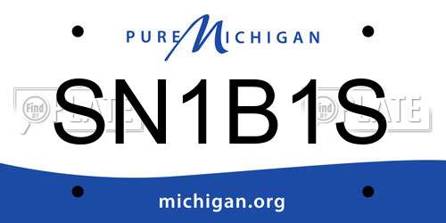 SN1B1S Michigan License Plate