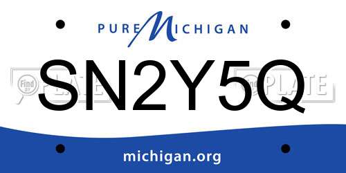 SN2Y5Q Michigan License Plate
