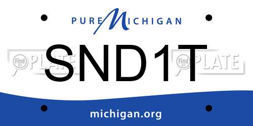 SND1T Michigan License Plate