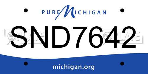 SND7642 Michigan License Plate