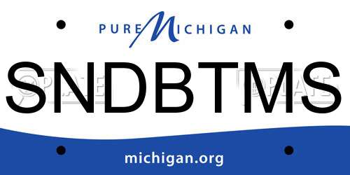 SNDBTMS Michigan License Plate