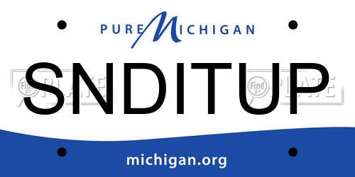SNDITUP Michigan License Plate