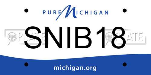 SNIB18 Michigan License Plate