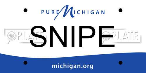 SNIPE Michigan License Plate