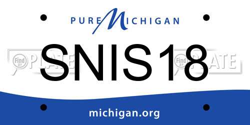 SNIS18 Michigan License Plate