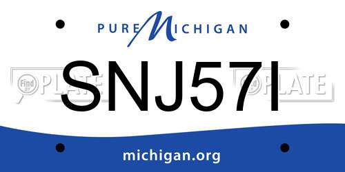 SNJ57I Michigan License Plate