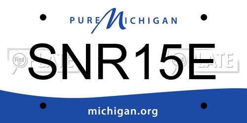 SNR15E Michigan License Plate