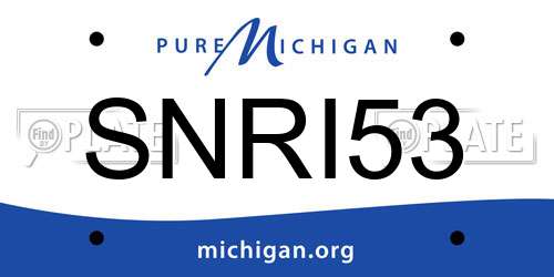 SNRI53 Michigan License Plate