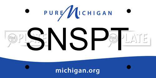 SNSPT Michigan License Plate