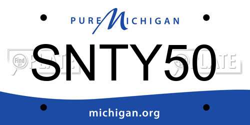 SNTY50 Michigan License Plate