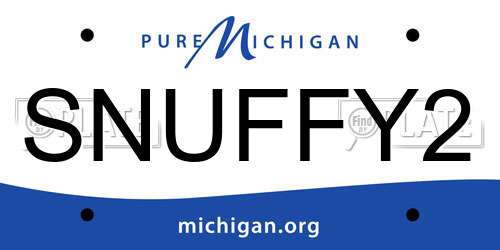 SNUFFY2 Michigan License Plate