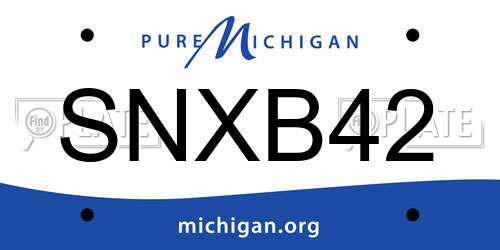 SNXB42 Michigan License Plate