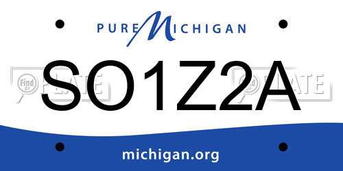 SO1Z2A Michigan License Plate