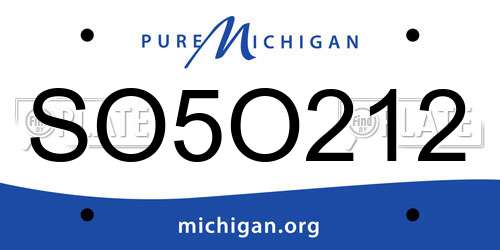 SO5O212 Michigan License Plate