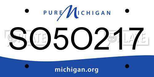 SO5O217 Michigan License Plate