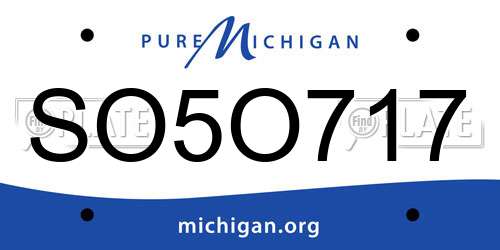 SO5O717 Michigan License Plate