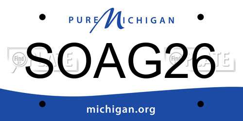 SOAG26 Michigan License Plate