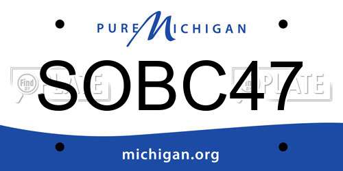 SOBC47 Michigan License Plate
