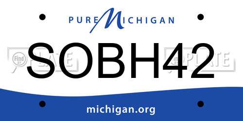 SOBH42 Michigan License Plate