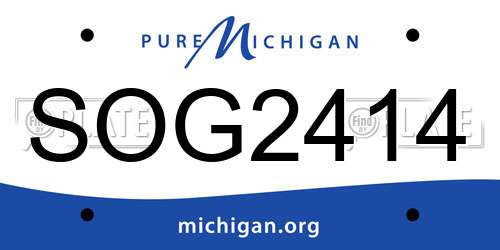 SOG2414 Michigan License Plate