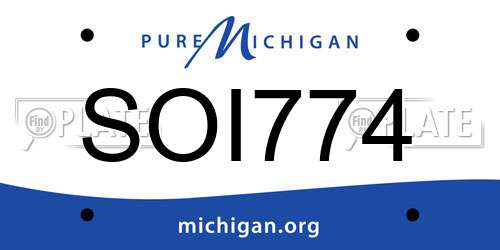 SOI774 Michigan License Plate
