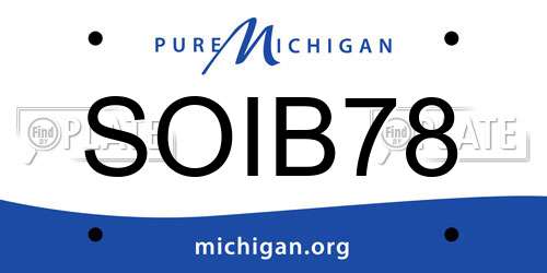 SOIB78 Michigan License Plate
