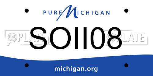 SOII08 Michigan License Plate
