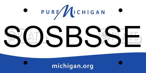 SOSBSSE Michigan License Plate