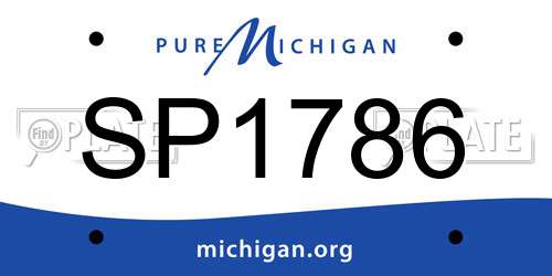 SP1786 Michigan License Plate
