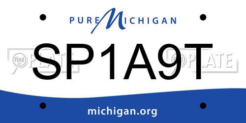 SP1A9T Michigan License Plate