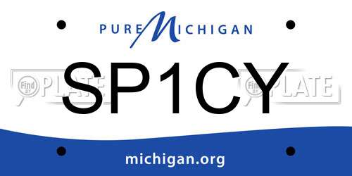 SP1CY Michigan License Plate