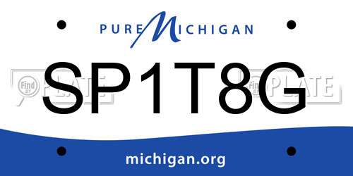 SP1T8G Michigan License Plate