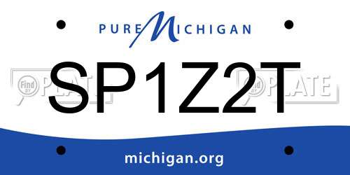 SP1Z2T Michigan License Plate