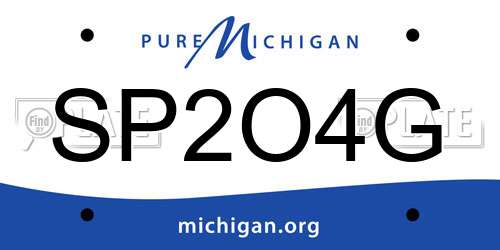 SP2O4G Michigan License Plate