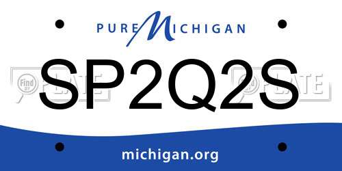 SP2Q2S Michigan License Plate