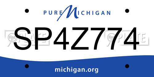 SP4Z774 Michigan License Plate