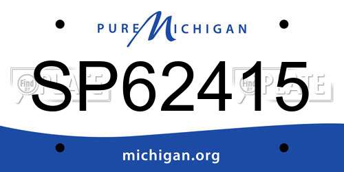 SP62415 Michigan License Plate