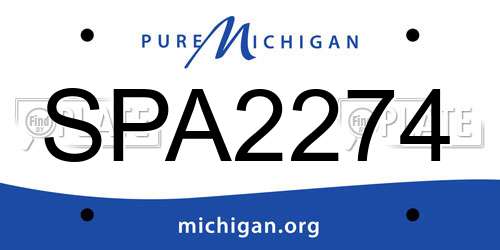 SPA2274 Michigan License Plate
