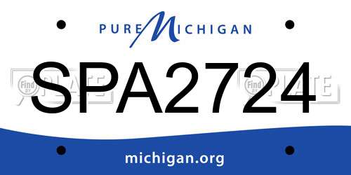 SPA2724 Michigan License Plate
