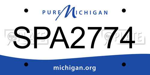 SPA2774 Michigan License Plate