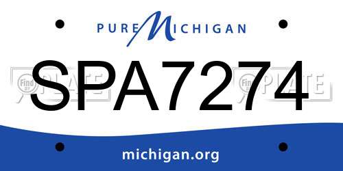 SPA7274 Michigan License Plate