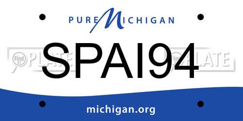 SPAI94 Michigan License Plate
