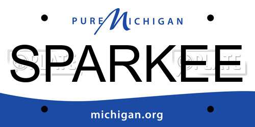 SPARKEE Michigan License Plate