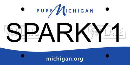 SPARKY1 Michigan License Plate