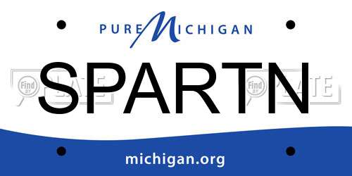 SPARTN Michigan License Plate